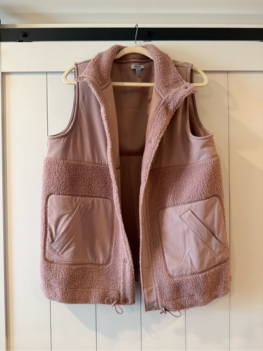Plush Sherpa Vest in Dusty Rose — FLX